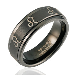 100S JEWELRY Black Tungsten Spinner Rings For Men Women American Flag Air Force Skull Dragon Design Wedding Band Promise Engagement Size 6-16