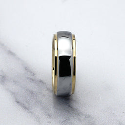100S JEWELRY Tungsten Rings for Men Women Wedding Band Two Tones Gold Silver Engagement Sizes 6-16