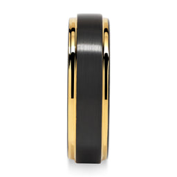 100S JEWELRY 6mm Tungsten Rings for Men Women Two Tone Black Gold Wedding Band Engagement Size 6-13-100S JEWELRY-100S JEWELRY