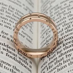 Tungsten Rings for Mens Wedding Band Rose Gold Brick Pattern Engagement Promise Jewelry Size 6-16