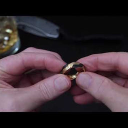 100S JEWELRY Engravable Two Tone Black Gold Infinity Knot Design Tungsten Rings for Men Wedding Band Size 6-16