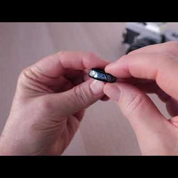 Black Tungsten Rings for Men Watch Gear Blue Carbon Fiber Inlaid  Wedding Band Promise Engagement Anniversary Size 6-16