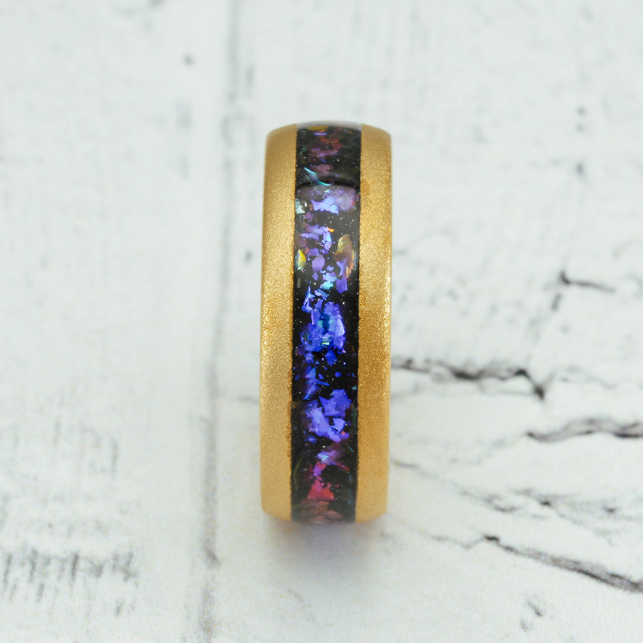 100S JEWELRY Engraved Personalized Gold Sandblast Orion Nebula Galaxy