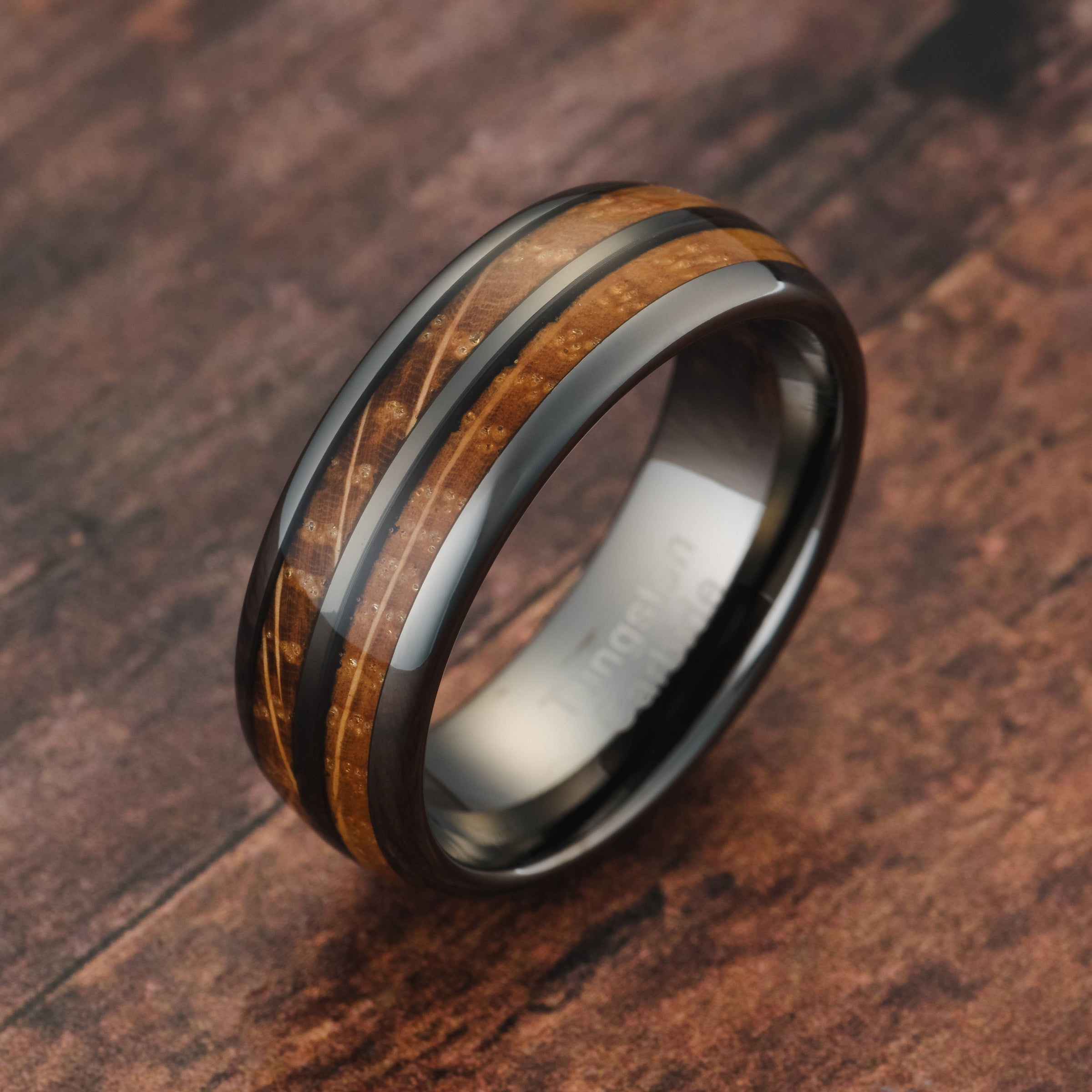 Gray Tungsten Wedding Band Gunmetal Gray Tungsten Rings For Men