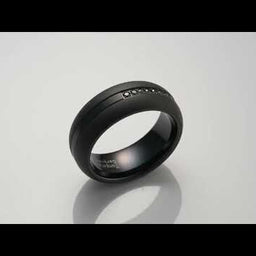 100S JEWELRY Black Tungsten Rings For Men Black CZ Cubic Zirconia Moissanite Inlay Wedding Promise Dome Band Size 6-16