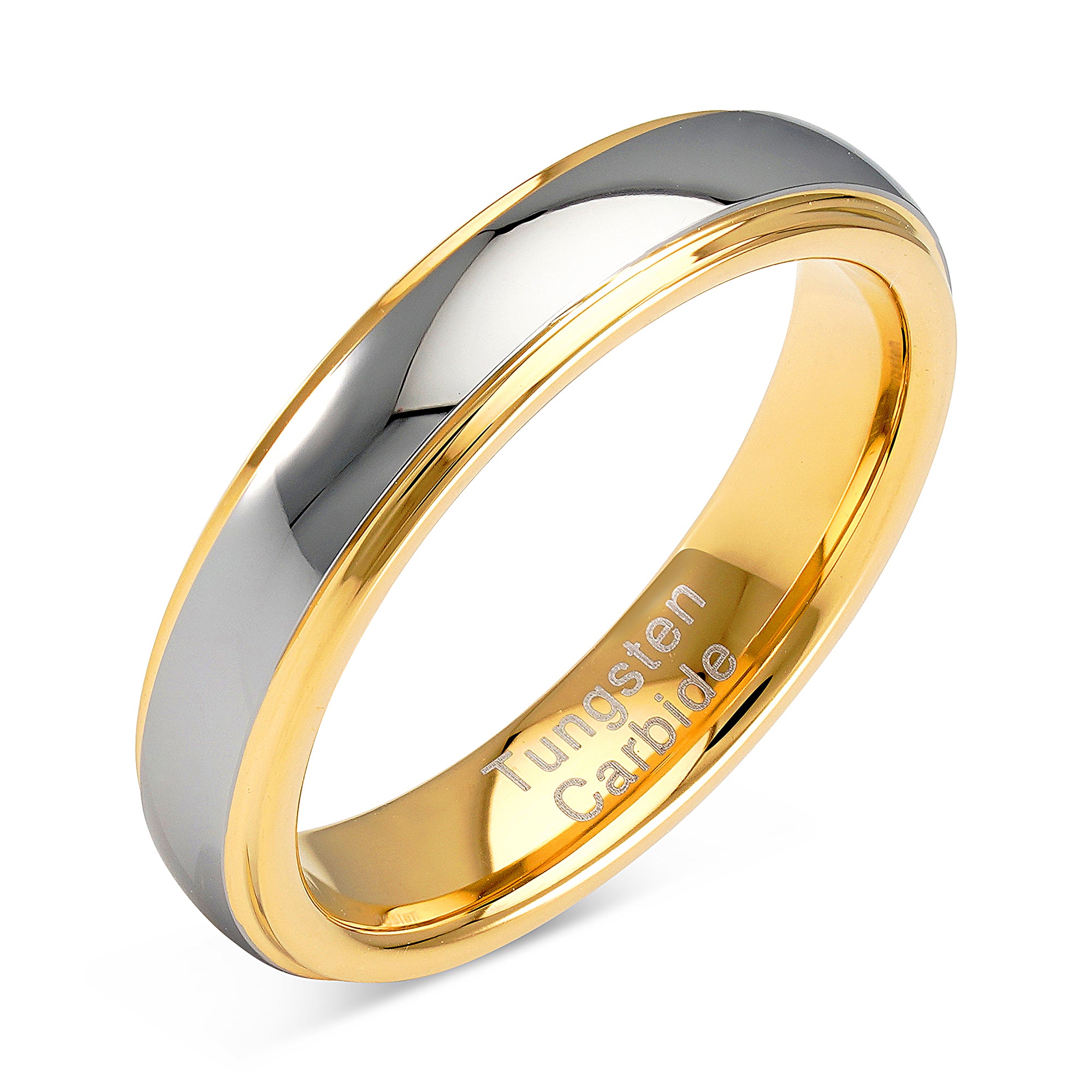 Women's 4mm Classic Gold Tungsten Ring