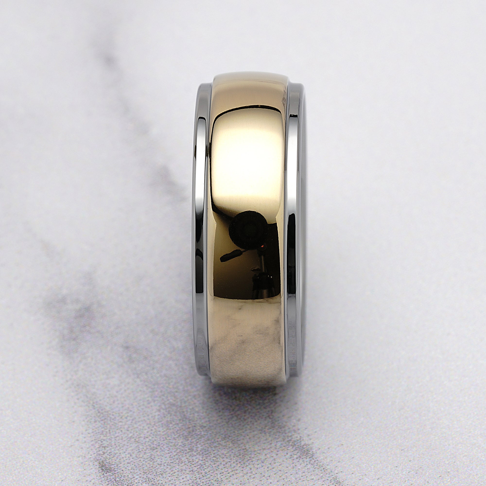 100S JEWELRY 6mm Tungsten Wedding Band - Two-Tone Gold & Silver - Engraved Personalized - Sizes 5-13 - Cobalt Free
