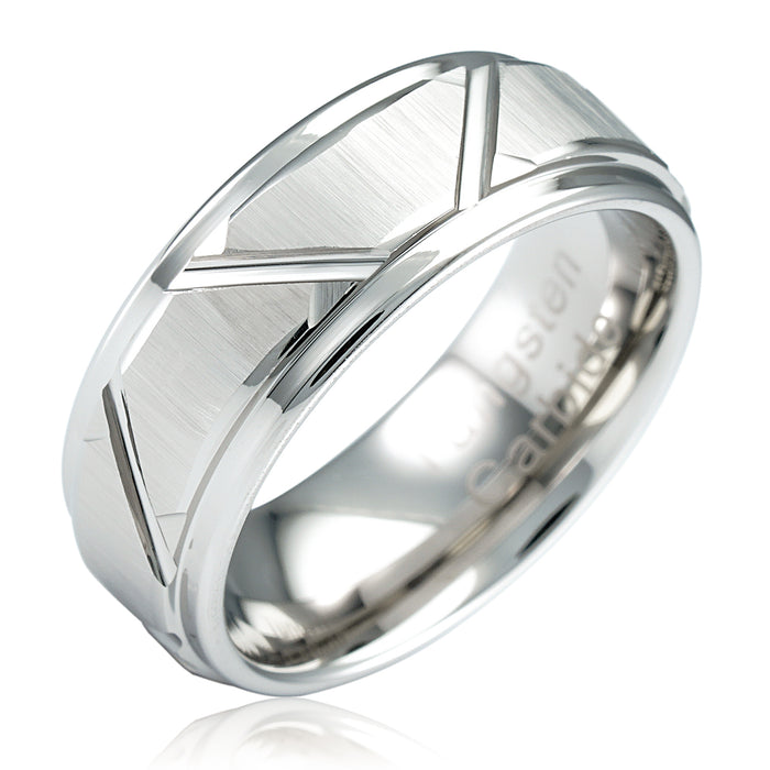Milgrain Wedding Ring Band for Men in 18k Gold, Satin Finish, 5mm