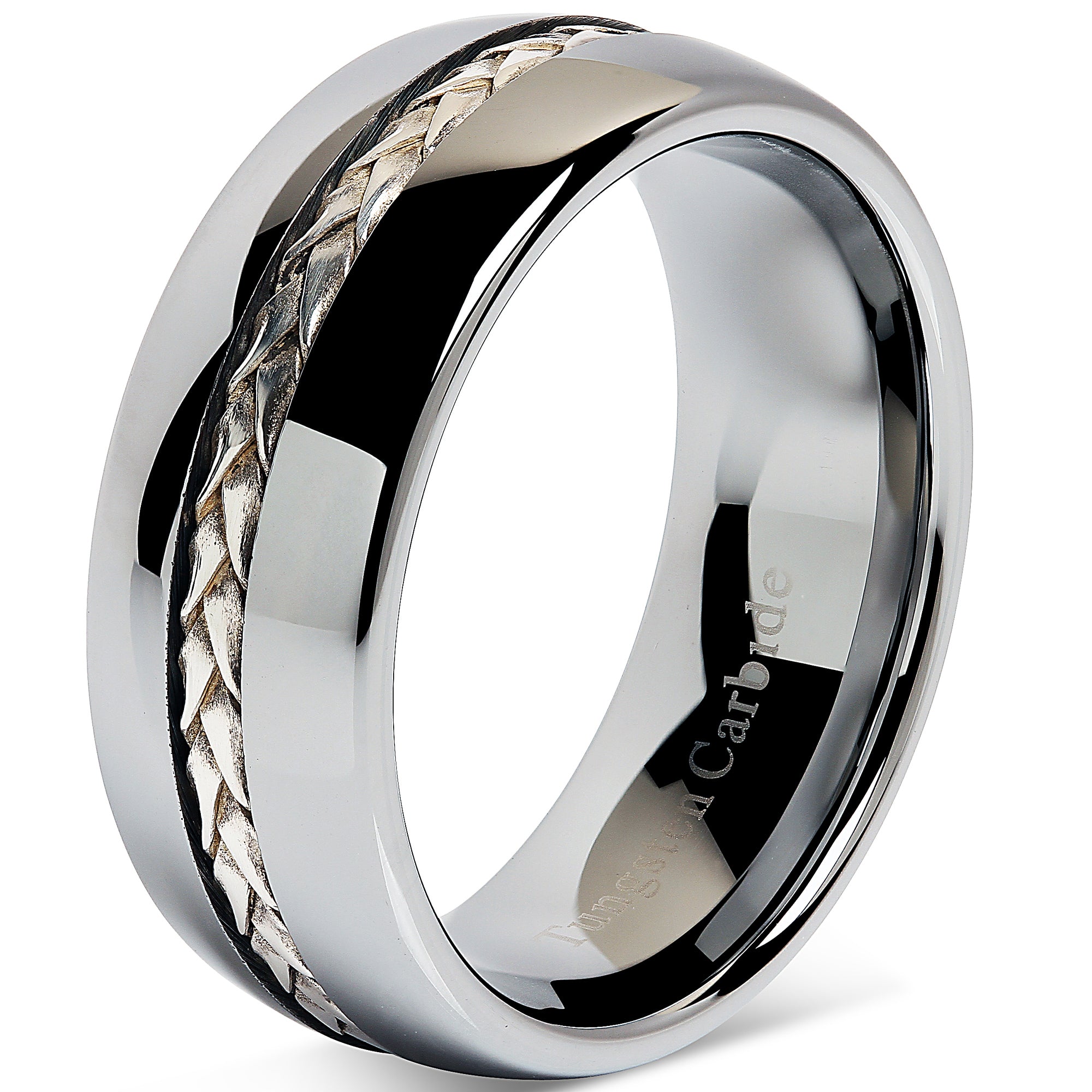 Tungsten silver Toned hot ring Size 11