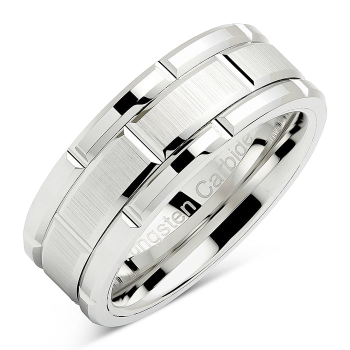 Sterling Silver Rhodium-plated Mens CZ Ring | Seattle Gold Grillz